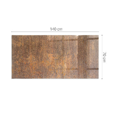 Sklo pod krbová kamna obdélníkové Rez textura na kovu