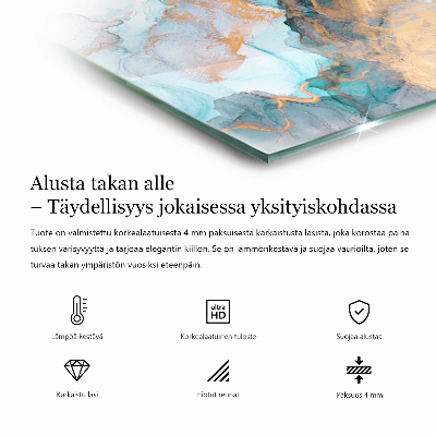 Sklo pod krbová kamna obdélníkové Listy v jemných vzorech