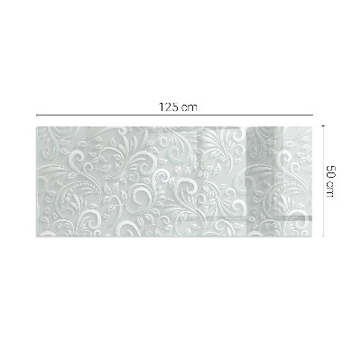 Sklo před krb obdélníkové Elegantní rostlinný vzor