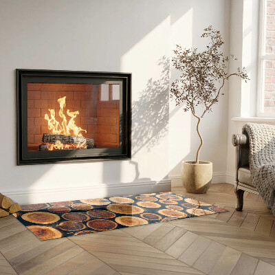 Sklo pod krbová kamna obdélníkové Krabice s řezaným dřevem