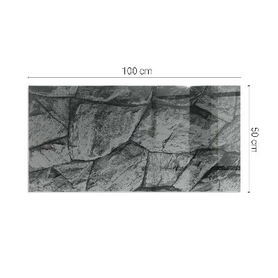 Sklo před krb obdélníkové Vzor z přírodního kamene
