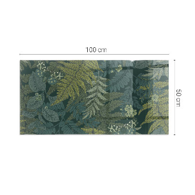 Sklo pod krbová kamna obdélníkové Rostlinné motivy s motýly