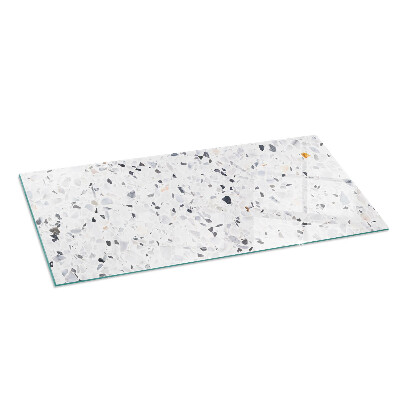 Sklo pod krbová kamna obdélníkové Kamenný vzor s částicemi