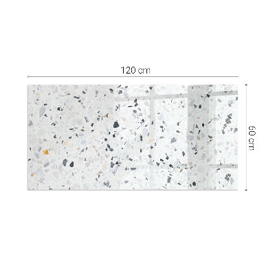 Sklo pod krbová kamna obdélníkové Kamenný vzor s částicemi