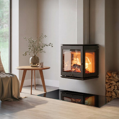 Sklo před krb obdélníkové Barva Tmavý grafit