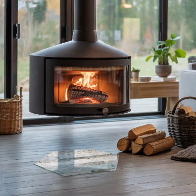 Sklo před krbovou vložku šestiúhelníkové Barvy desek v různých odstínech