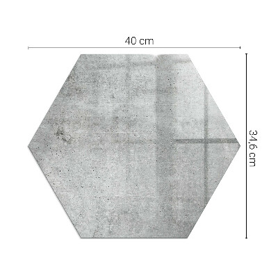 Sklo pod kamna šestiúhelníkové Vzorek surového betonu