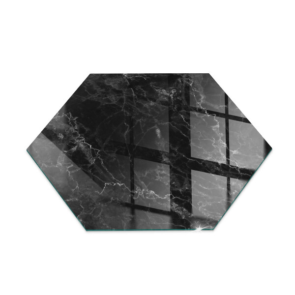 Sklo před krbovou vložku šestiúhelníkové Stylový mramorový motiv