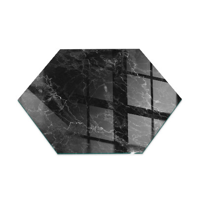 Sklo před krbovou vložku šestiúhelníkové Stylový mramorový motiv