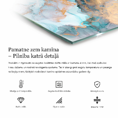 Sklo před krbovou vložku šestiúhelníkové Přírodní dřevěná textura