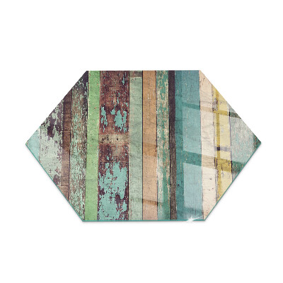 Sklo před krb šestiúhelníkové Barvy desek v různých tónech