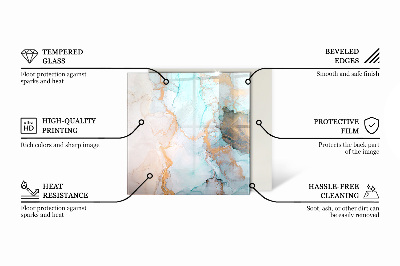 Sklo pod kamna šestiúhelníkové Dřevěná textura v přírodním stylu