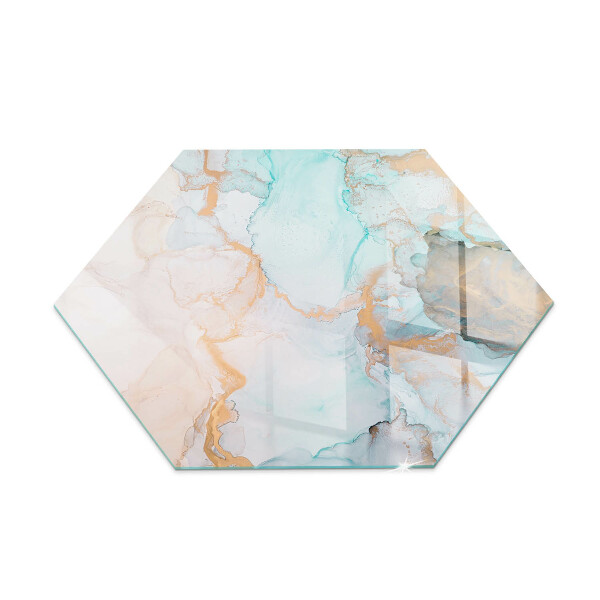 Sklo před krbovou vložku šestiúhelníkové tekutý abstraktní motiv