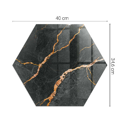 Sklo před krbovou vložku šestiúhelníkové Mramorový styl s jemným žilkováním