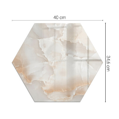 Sklo pod kamna šestiúhelníkové Kamenný organický motiv