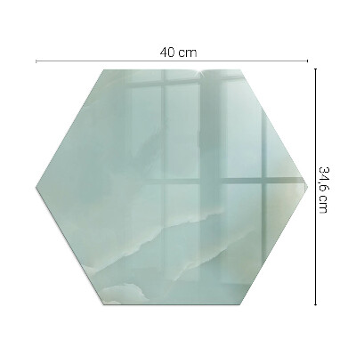Sklo před krbovou vložku šestiúhelníkové Mramorový motiv v jemných tónech