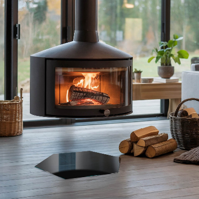 Sklo před krbovou vložku šestiúhelníkové Barva Černá