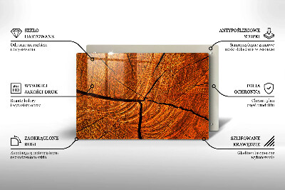 Podložka pod svíčku Textura dřevěného kmene