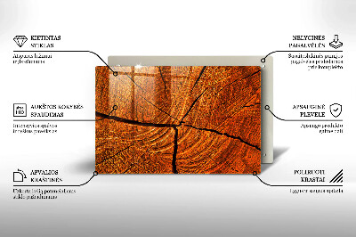 Podložka pod svíčku Textura dřevěného kmene