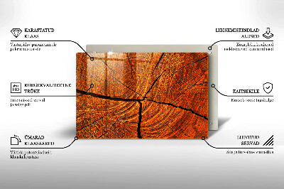 Podložka pod svíčku Textura dřevěného kmene