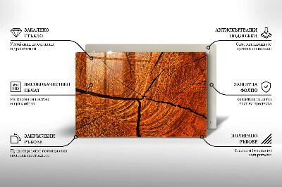 Podložka pod svíčku Textura dřevěného kmene