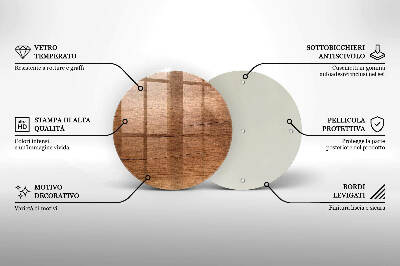 Podložka pod svíčku kulatá Textura dřeva