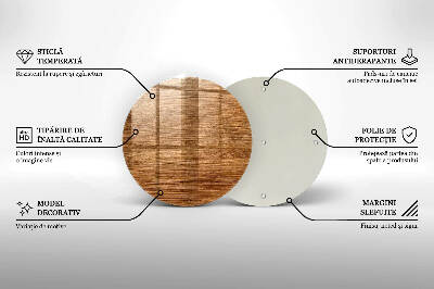 Podložka pod svíčku kulatá Textura dřevěného prkna