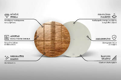 Podložka pod svíčku kulatá Textura dřevěného prkna