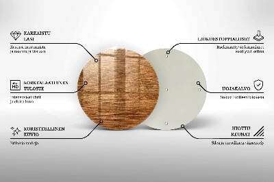 Podložka pod svíčku kulatá Textura dřevěného prkna