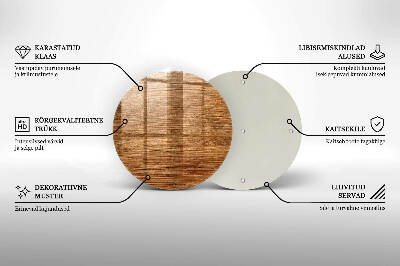 Podložka pod svíčku kulatá Textura dřevěného prkna