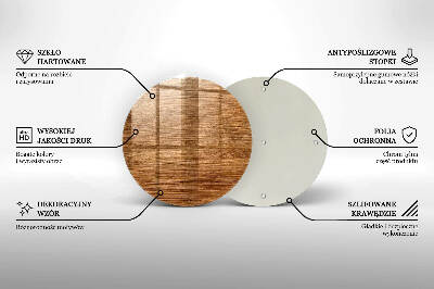 Podložka pod svíčku kulatá Textura dřevěného prkna