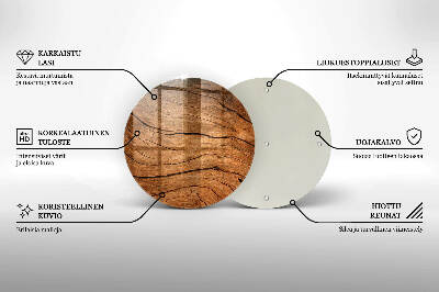 Podložka pod svíčku kulatá Textura dřevěných prken