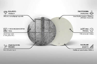 Podložka pod svíčku kulatá Textura betonu a kamene