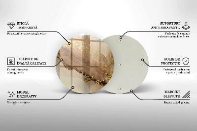 Podložka pod svíčku kulatá Abstraktní zlato