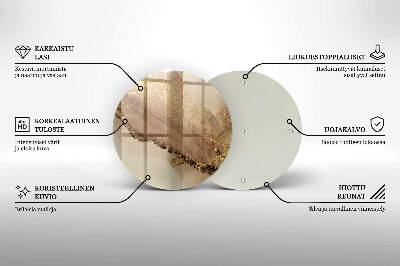Podložka pod svíčku kulatá Abstraktní zlato