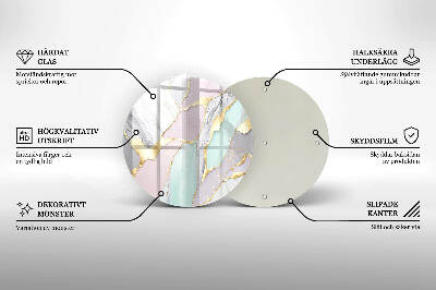 Podložka pod svíčku kulatá Pastelový mramor