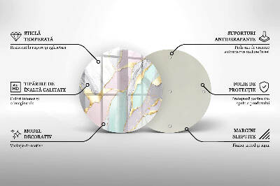 Podložka pod svíčku kulatá Pastelový mramor