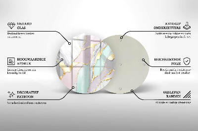 Podložka pod svíčku kulatá Pastelový mramor