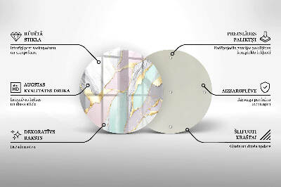Podložka pod svíčku kulatá Pastelový mramor