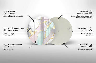Podložka pod svíčku kulatá Pastelový mramor