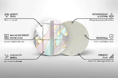 Podložka pod svíčku kulatá Pastelový mramor