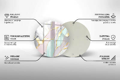 Podložka pod svíčku kulatá Pastelový mramor