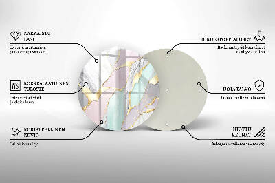 Podložka pod svíčku kulatá Pastelový mramor