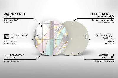 Podložka pod svíčku kulatá Pastelový mramor