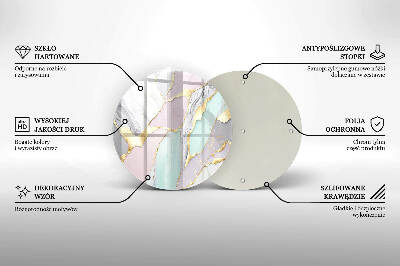 Podložka pod svíčku kulatá Pastelový mramor