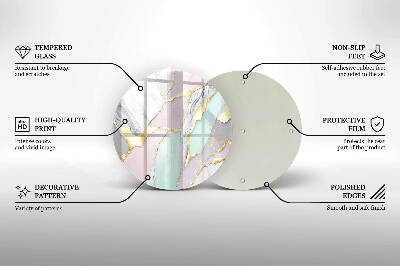 Podložka pod svíčku kulatá Pastelový mramor