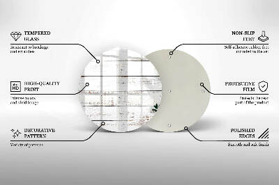 Podložka pod svíčku kulatá Stará prkna a listy