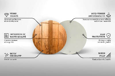 Podložka pod svíčku kulatá Dřevěná prkna