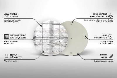 Podložka pod svíčku kulatá Lehká dřevěná prkna