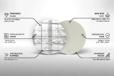 Podložka pod svíčku kulatá Lehká dřevěná prkna